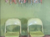 24-tapestry-wall-hanging-of-colored-tin-on-wire-grid-with-2-green-chairs-agnes-welsh-eyster